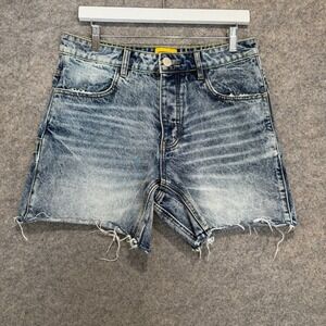 Diet Starts Monday Denim Shorts Mens 30 Cut Off Raw Hem Button Fly 5" Inseam DSM